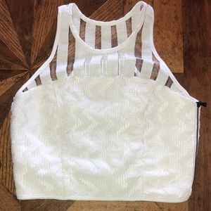 NWT White MILLY Crop Top